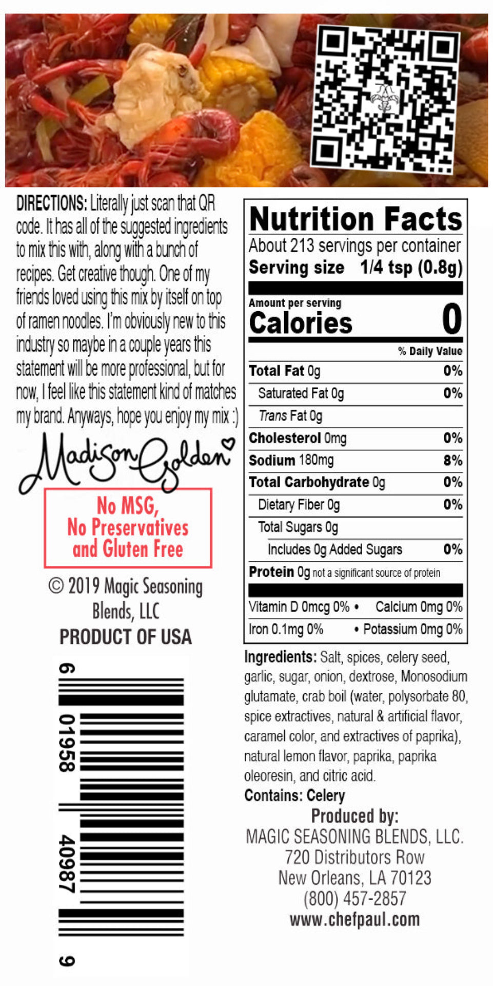 4 Pack Madison's Mix (6 oz.) by CrawfishGirl™